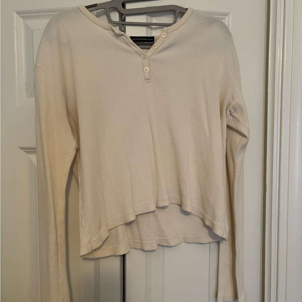 Women's Cream Long Sleeve Top